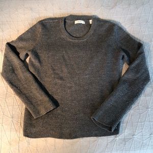 ALC gray ribbed sweater with crossover back
